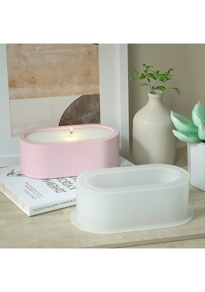 Silikon Kalıp Taş Tozu İthal Dekoratif Küçük Sandal Saksı Mumluk Kalıbı Epoksi Reçine Hb80-0160
