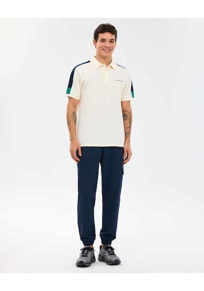 Skechers M Color Block Detail Polo Erkek Ekru Polo Yaka Tshirt S221047-1208