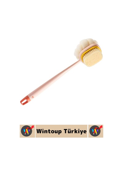 Ergonomik Tutuş Hassas Derin Temizlik Çift Taraflı Asılabilir Saplı Banyo Duş Fırçası 35 X 6.5 Cm