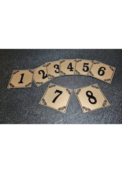 Posta Kutusu Numaraları 4X4 Cm Yapışkanlı No 1'Den 8 E