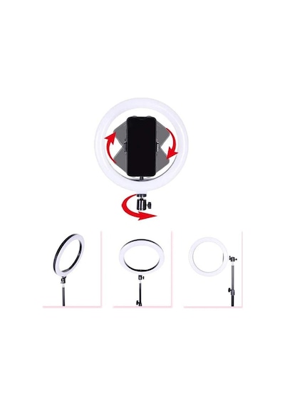 Ally 10 İnch Halka Led Tripod 1.30m Youtuber Video Selfie Stüdyo Makyaj Işığı- 5775