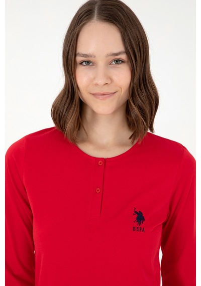 U.s. Polo Assn. Kadın Kırmızı Pijama Takım 50303412-vr030 Kırmızı