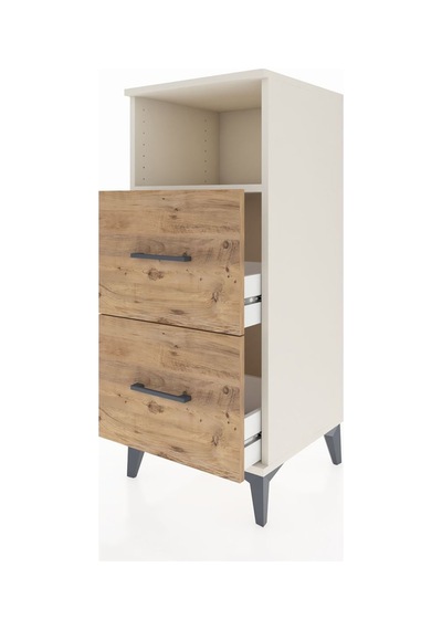 Hyperion Komodin Tek Raflı 2 Çekmeceli 44x44x106 Aytaşı-çam Aytaşı