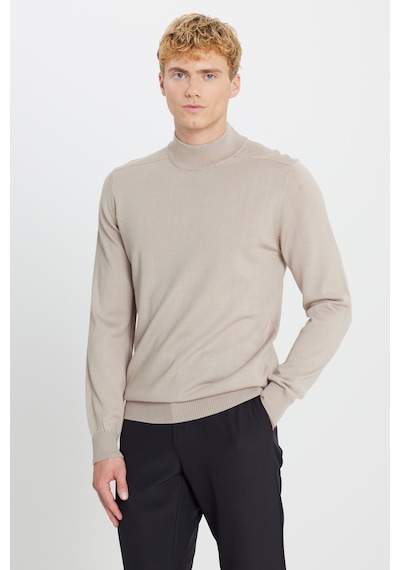 Ac&co Erkek Bej Melanj Yünlü Standart Fit Normal Kesim Yarım Balıkçı Yaka Triko Kazak Ac&co Erkek Bej Melanj Yünlü Standart Fit Normal Kesim Yarım Balıkçı Yaka Triko Kazak