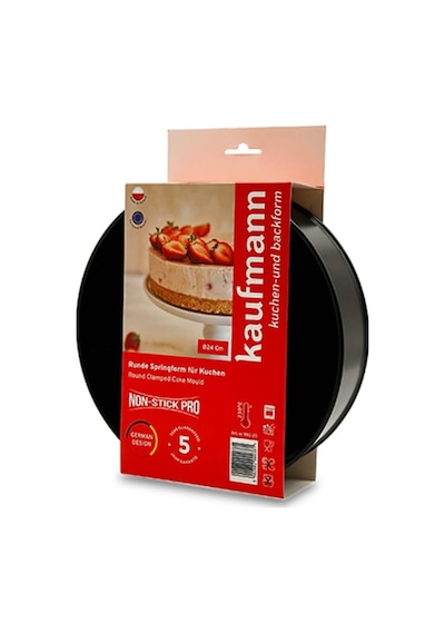 Düz Taban Kelepçeli Kek Kalıbı 28 Cm Siyah Diğer