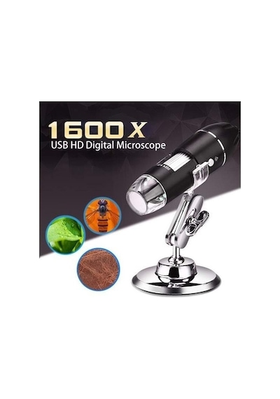 1600x Dijital Mikroskop + Type-c Otg + Mikro Usb Otg