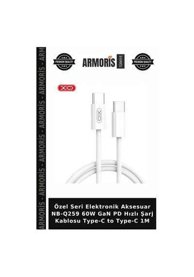 Özel Seri Elektronik Aksesuar Nb-q259 60w Gan Pd Hızlı Şarj Kablosu Type-c To Type-c 1m