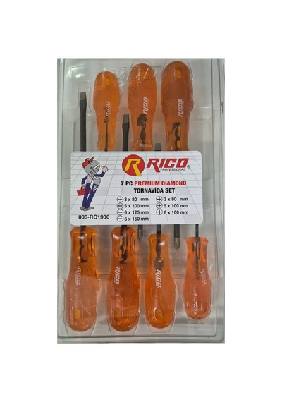 Ht- Rico 7 Parça Elmas Uçlu Düz Yıldız Tornavida Seti Torx Tornavida Takımı Premium Diamond