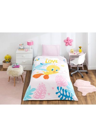 Özdilek Tweety Lisanslı Tek Kişilik Çocuk Battaniyesi 150x200 Cm Renksiz