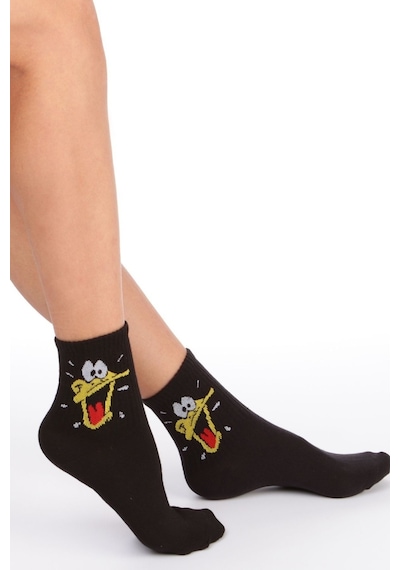 Esinti Daffy Duck Temalı Çorap - Siyah