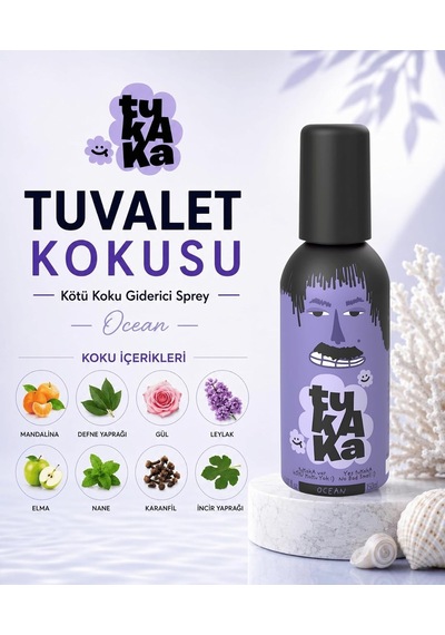 Tuvalet Kokusu, Gider Koku Önleyici, Kötü Koku Giderici Sprey 150 Ml Ocean