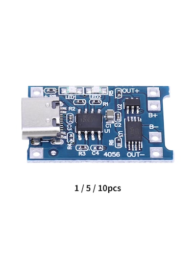 H Tp4056 Lityum Pil Şarj Modülü 1a Pil Şarj Kartı Tip C 4.5v-5 10pcs