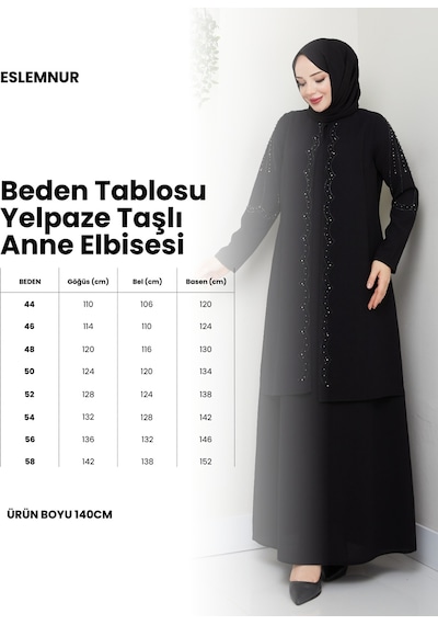 Eslemnur Yelpaze Taşlı Büyük Beden Anne Elbisesi Pembe