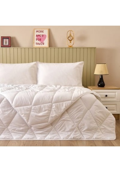 Soft Çift Kişilik İnce Microfiber Yorgan - Beyaz - 195x215 Cm Çok Renkli