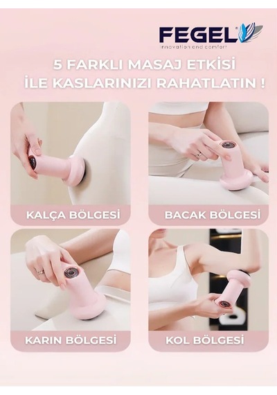 FG-720 6 Kademeli Profesyonel Masaj Tabancası - Siyah