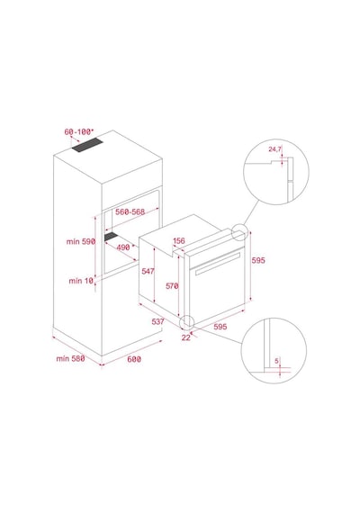 Teka TVT 60 Davlumbaz - İKNOB IT 6450 İndüksiyon Ocak- HLB 840 SS Fırınlı İndüksiyonlu Ankastre Set