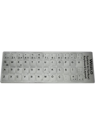 Türkçe Q Klavye Etiketi Laptop Pc Sticker
