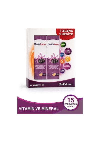 Umkaimun 15 Efervesan Tablet - 1+1 İkincisi Hediye