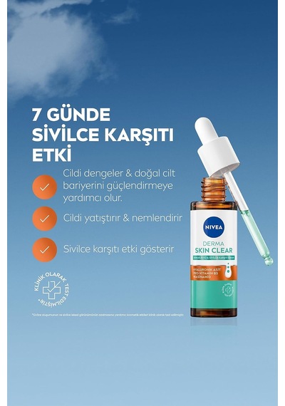 Tr Derma Skin Clear Hyaluronik Asit, Niasinamid Ve Pro-vitamin B5 İle Sivilce Karşıtı Serum 30ml, Yüz Temizleme Jeli