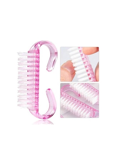 Koodmax Mini Tırnak Temizleme Fırçası Tırnak Toz Temizleme Fırçası Pembe 10'lu