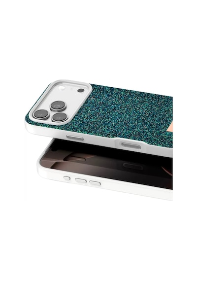 Onegif Apple İphone 17 Pro Bright Simli Kapak - Koyu Yeşil