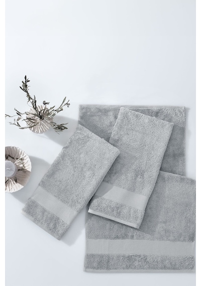 Yataş Essentials 3'lü El / Yüz / Baş Havlu Seti Gri - 50 x 90 CM Gri
