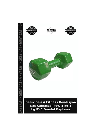 Delux Serisi Fitness Kondisyon Kas Çalışması Pvc-8 Kg 8 Kg Pvc Dambıl Kaplama