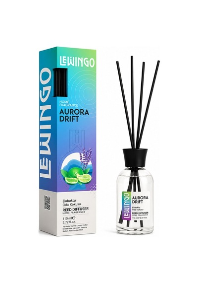 Aurora Drift Bambu Çubuklu Oda Kokusu - 110 Ml - Cam Şişe Ev Parfümü Odunsu Koku Kokulu Çubuk Çok Renkli