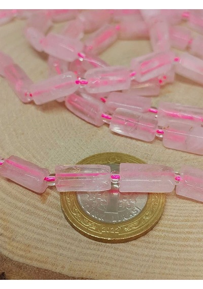 Pembe Kuvars Taşı 7x12mm Dizi 49944 Çok REnkli