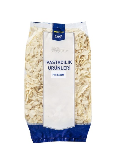 Metro Chef File Badem 1 Kg - Pastacılık Ve Atıştırmalık İçin Kaliteli Badem 2'li Ekonomik Paket Tarı