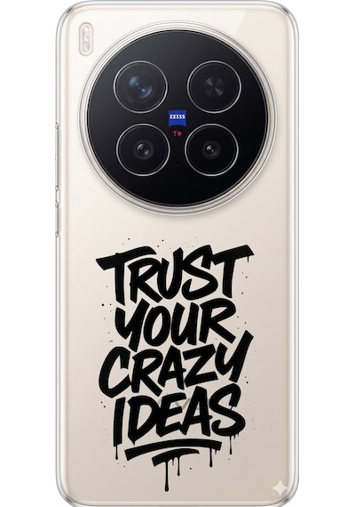 Vivo X300 Pro Uyumlu Crazy Trust Baskılı Silikon Kılıf Renkli