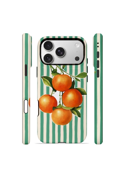 Apple iPhone Uyumlu 17 Pro Max Vorian Çift Katmanlı Magsafe Kılıf Italian Orange Orchard