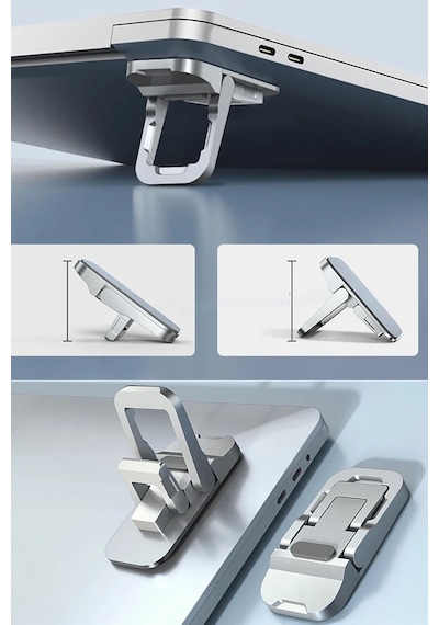 Yeni Nesil Taşınabilir Portatif Tasarım Laptop Tablet Standı 2 Kademeli Yükseltme 2li