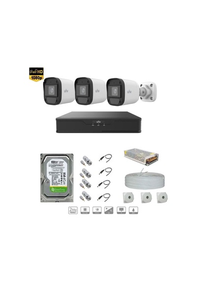 Unv Full Hd 3 Kameralı Set Sesli