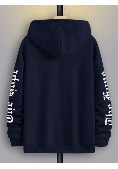 Startmore Lacivert Unisex Kadın/erkek The Hope Renkli Baskılı Oversize Kapüşonlu