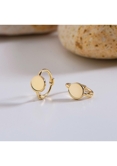 Goldkupe 14 Ayar Modern Minik Yuvarlak Halka Altın Küpe 0,87 Gr-2961
