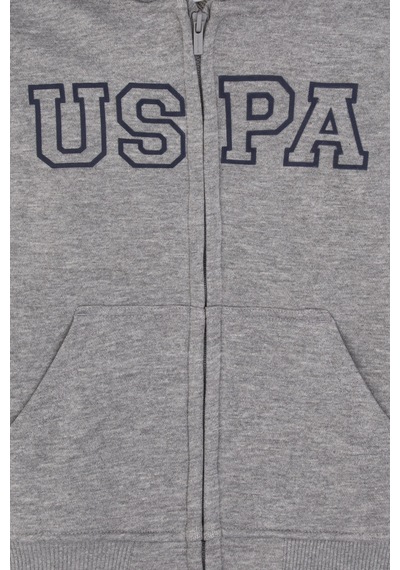 U.s. Polo Assn. Erkek Çocuk Gri Melanj Hırka Örme 50313844-vr086 Grı Melanj