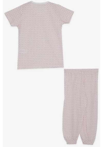 Breeze Kız Bebek Kısa Kollu Pijama Takımı Desenli 9 Ay-3 Yaş, Pembe-pembe Pembe