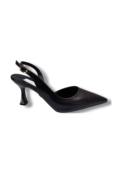 C-shoes Bç93-26 Yıkama Cilt İnce Topuk Arkası Açık Kadın Stiletto 8cm Kahverengi
