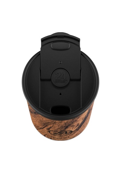 Travel Tumbler Sequoia Wood Paslanmaz Çelik Termos Bardak 350 Ml Kahverengi