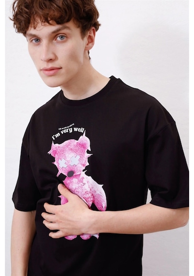 Startmore Unisex I'm Very Well Siyah Tshirt Siyah