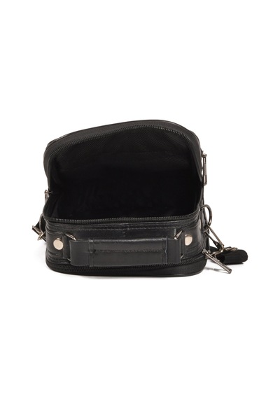 Praff Leather Siyah Hakiki Deri Çok Bölmeli Erkek Portfoy El Çanta Pc-004 Küçük Boy