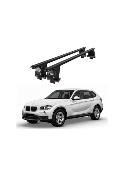 Royal Bmw X1 2012-2015 Uyumlu Siyah Kilitli Ara Atkı Port Bagaj Tavan Barı