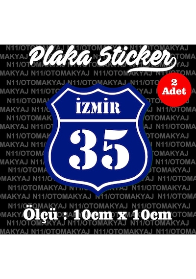 35 İzmir İl Şehir Plaka Sticker Futbol Spor Kulüb