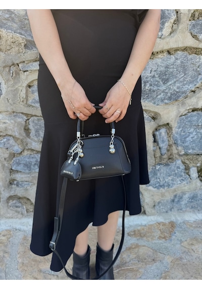 Just Polo Kadın Yeni Sezon Mini Cüzdan Aksesuarlı Askılı Şık El Ve Omuz Çantası Ebat : En 19 Boy 14 Cm Siyah 64833893