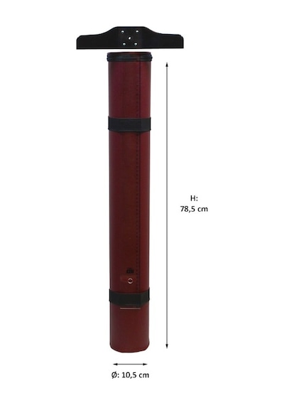 Yuga Suni Deri Proje Tüpü 10,5 CM Bordo