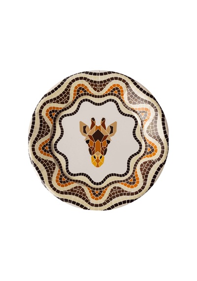 Mosaic Kağıt Tabak 26 Cm 12'li Paket Beyaz