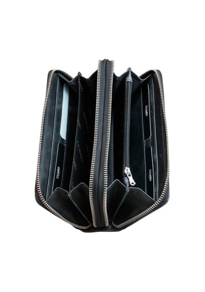 Guard Crazy Siyah Hakiki Deri Çift Fermuarlı Unisex El Çantası // Grd260701wt1464 Çok Renkli