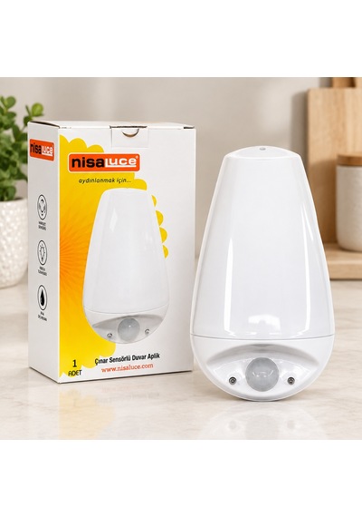 Sensörlü Led Duvar Aplik E27, Ip20 Çok Renkli