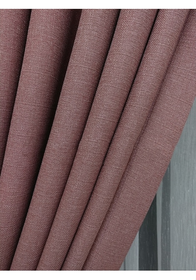 Evdepo Home Keten Pembe Fon Perde Tek Kanat Pembe